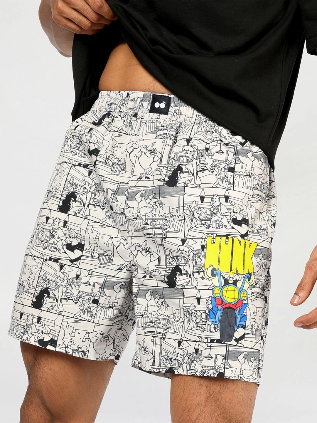 Bewakoof All Over Cartoon Network Johnny Bravo-Printed Pure Cotton Boxers-picture-10