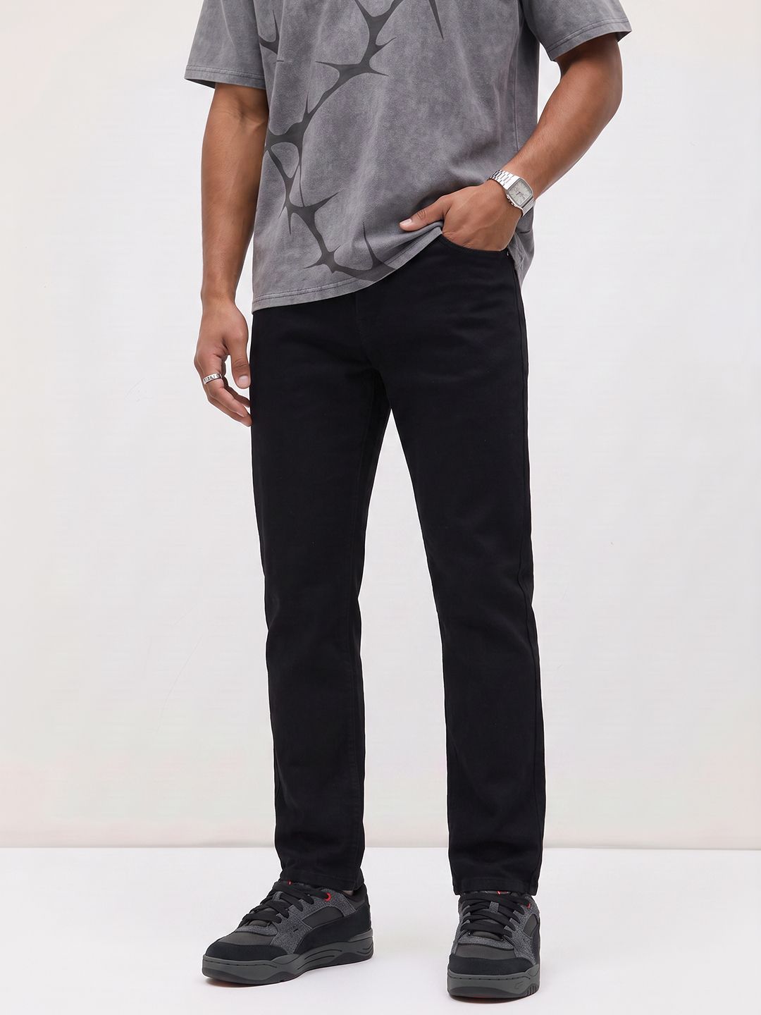 The Roadster Life Co. Men Straight Fit Stretchable Jeans-image-48