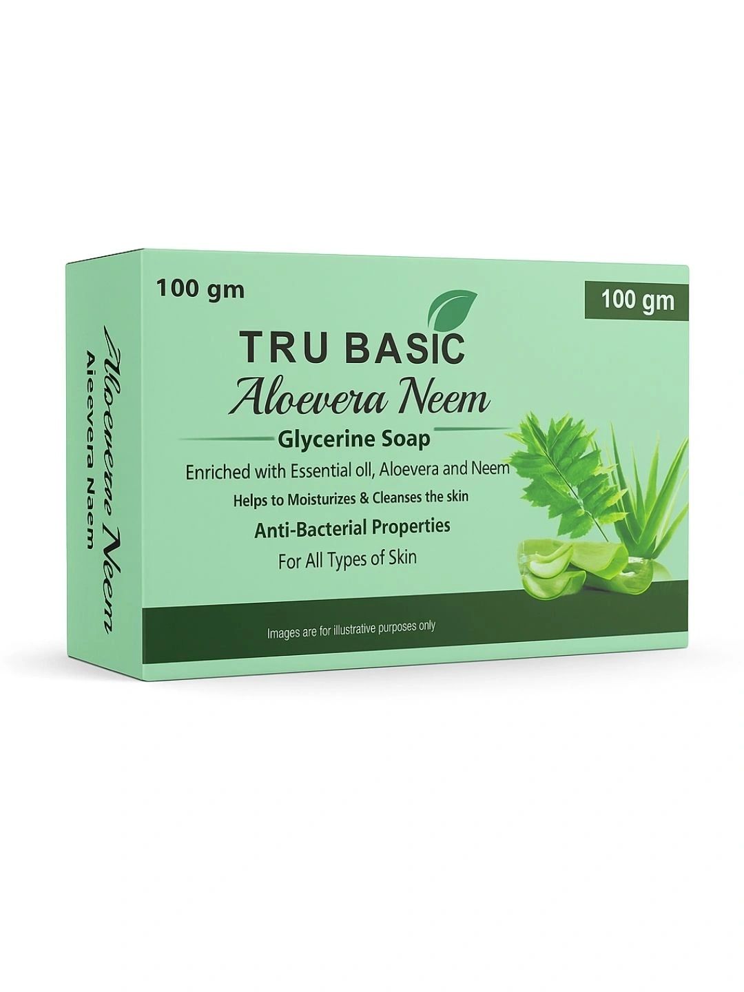 Tru Basic Set Of 3 Aloe Vera Neem Soaps - 100 g Each-picture-19