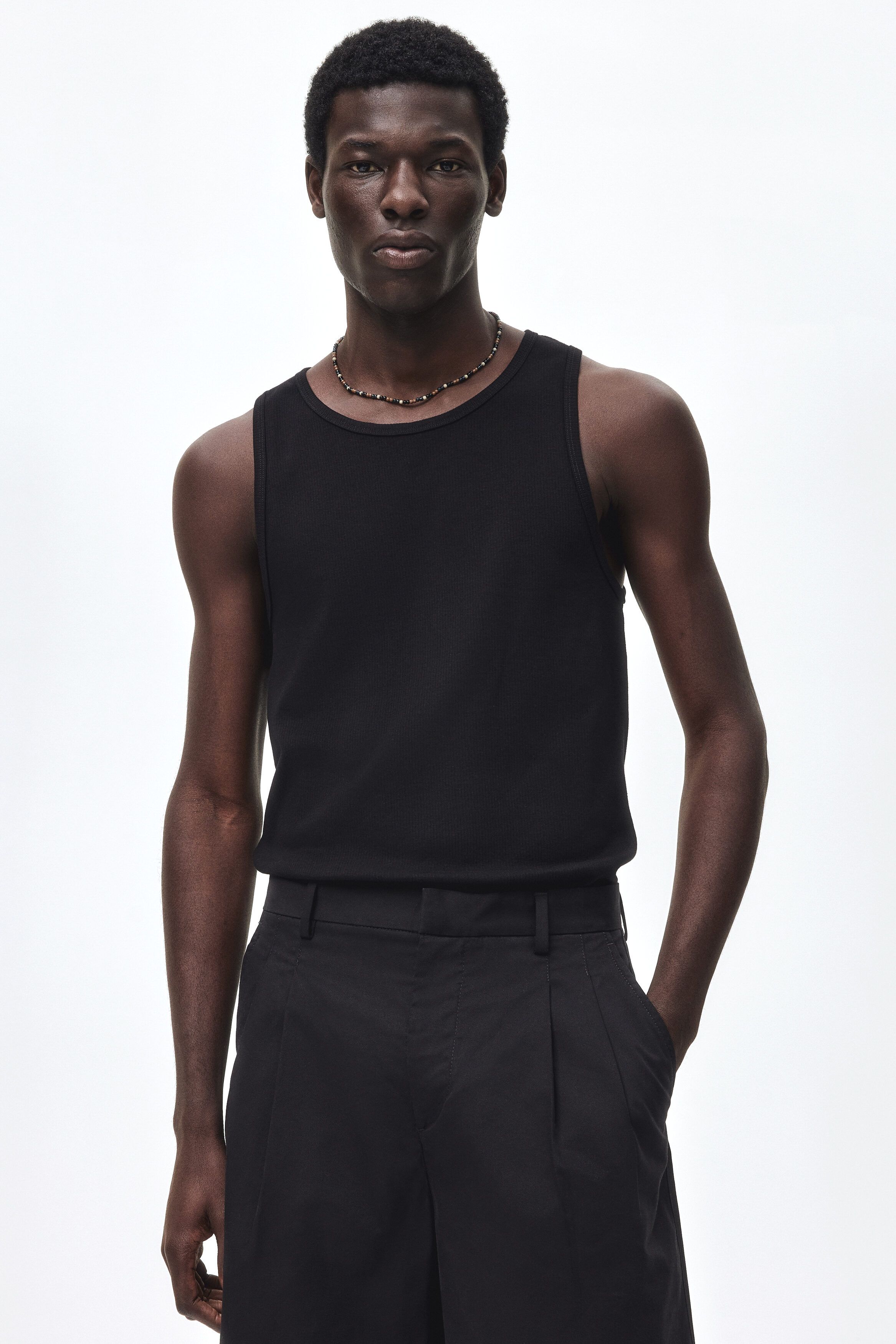 H&M Slim Fit Ribbed vest top-picture-18