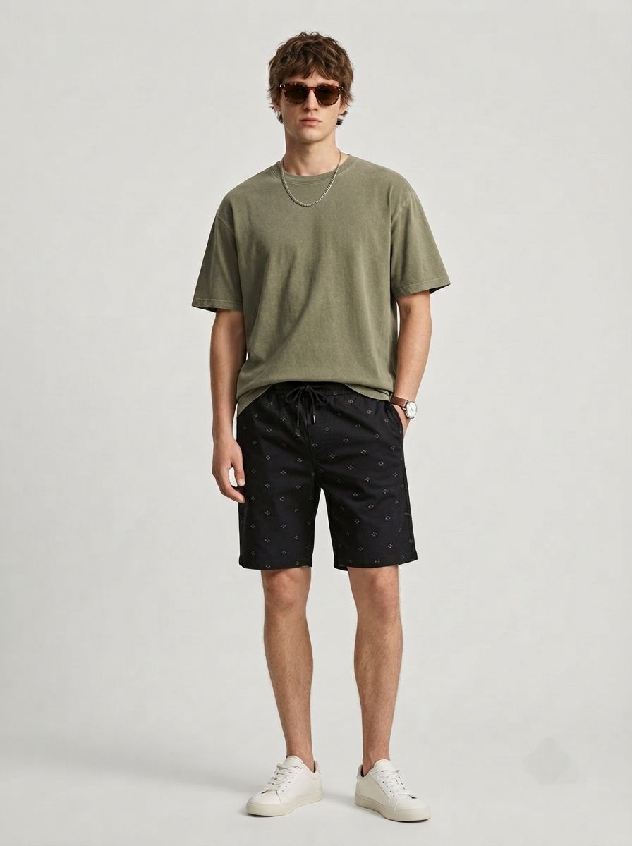Suo Men Printed Shorts-picture-39