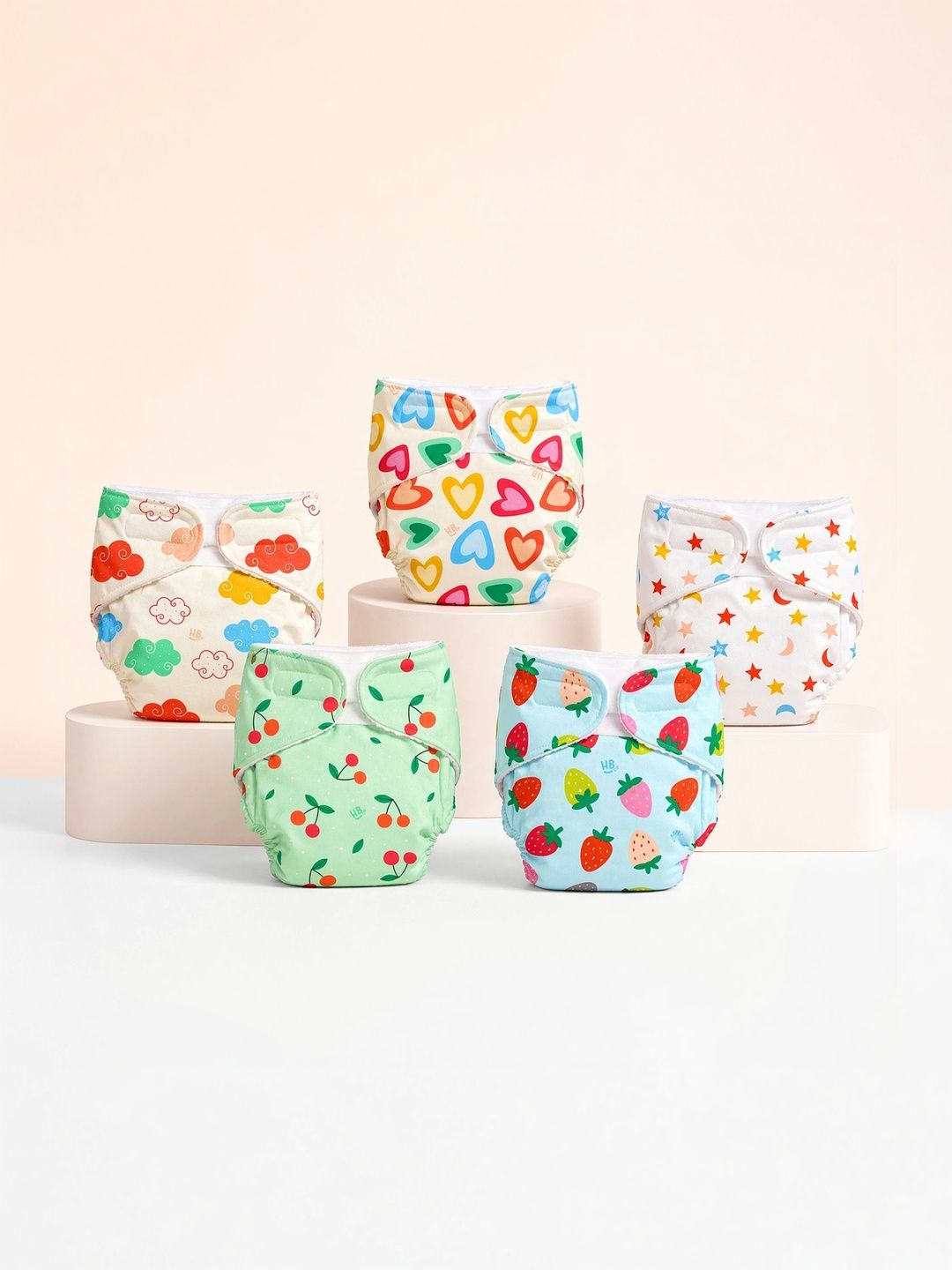 HAPPY BABY CO. Pack of 5 Reusable Baby Nappy with Leak-Lock Protection-picture-13
