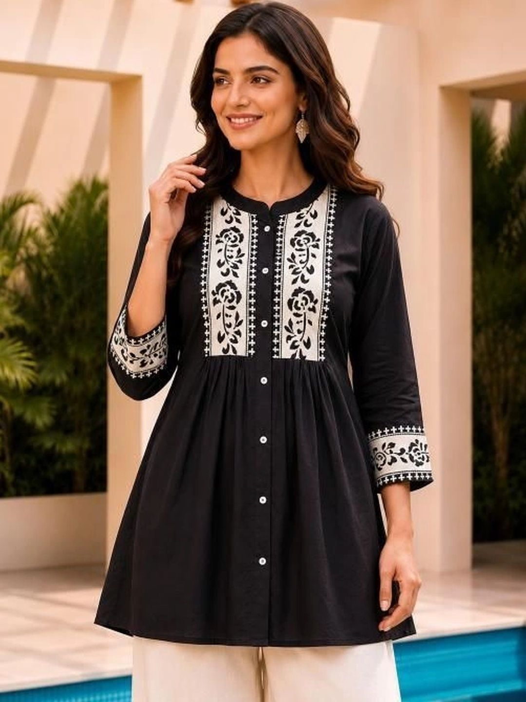 Ishin Embroidered Ethnic Tunic-image-36