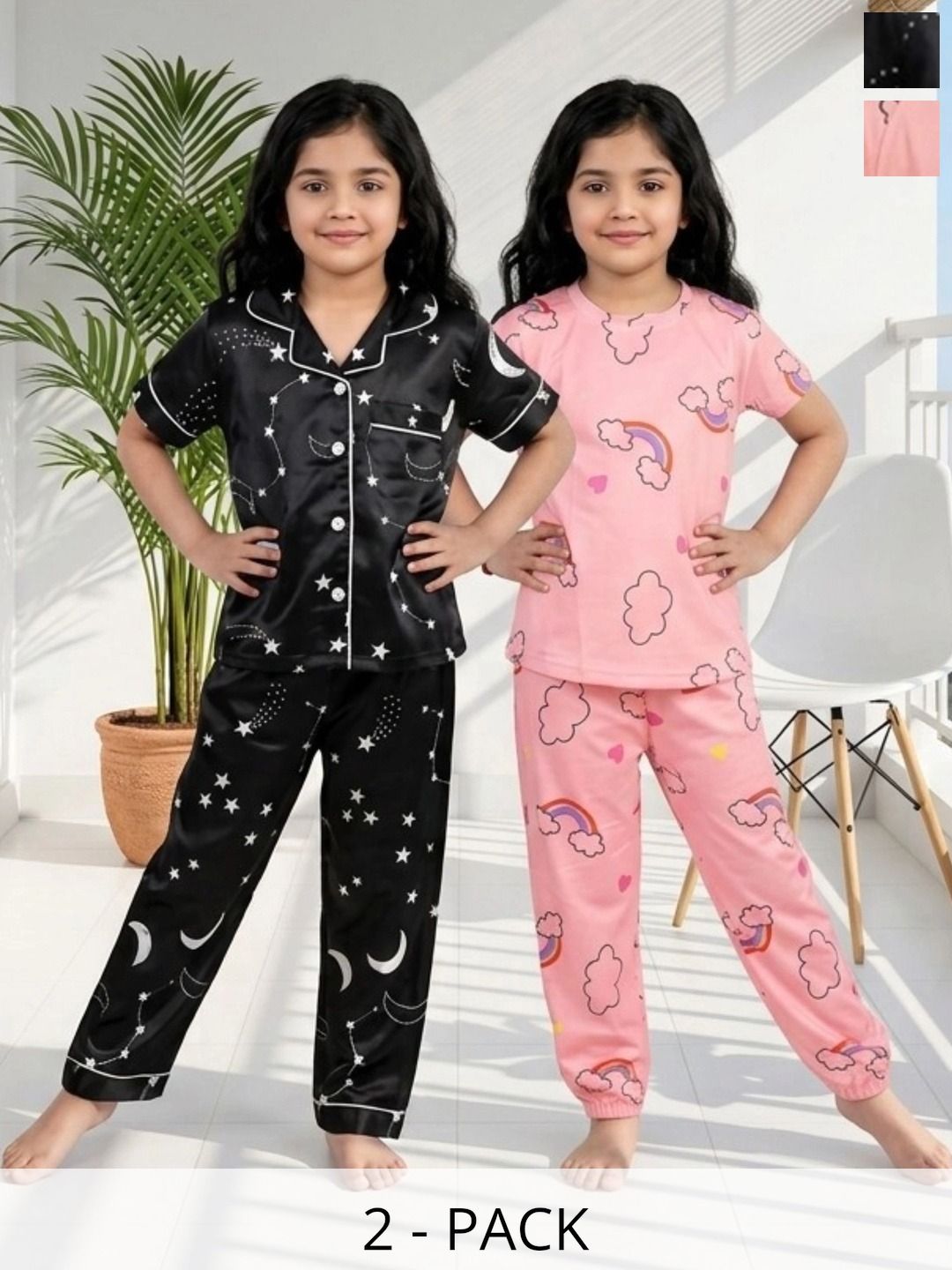 BAESD Girls Printed Short Sleeves Nightdress-picture-24