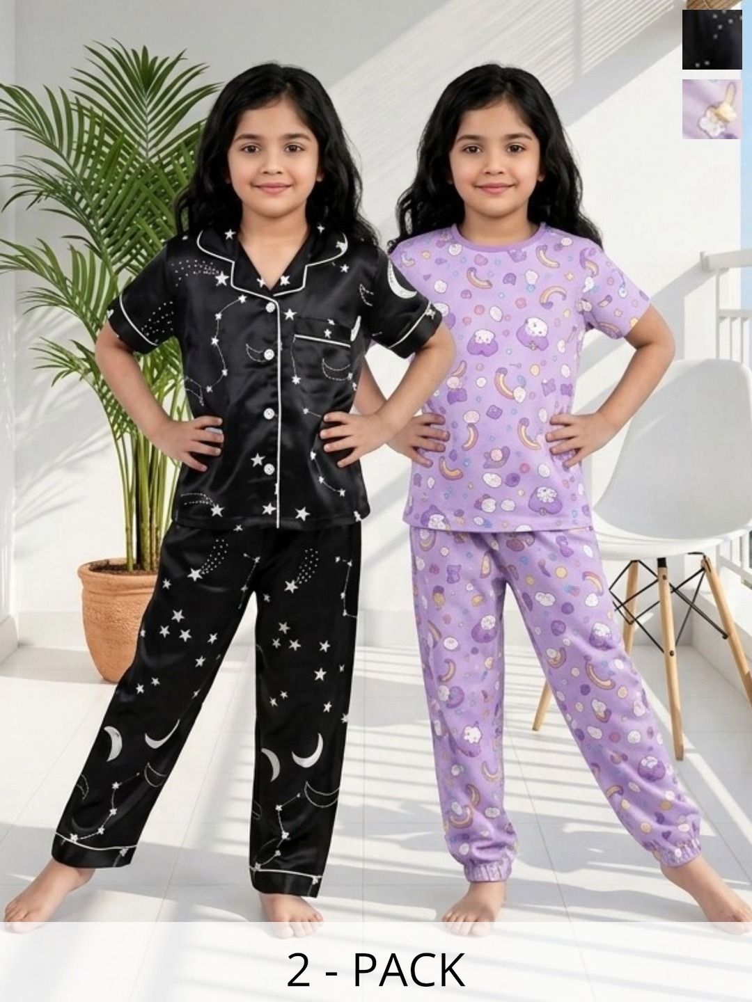 BAESD Girls Printed Short Sleeves Nightdress-picture-20