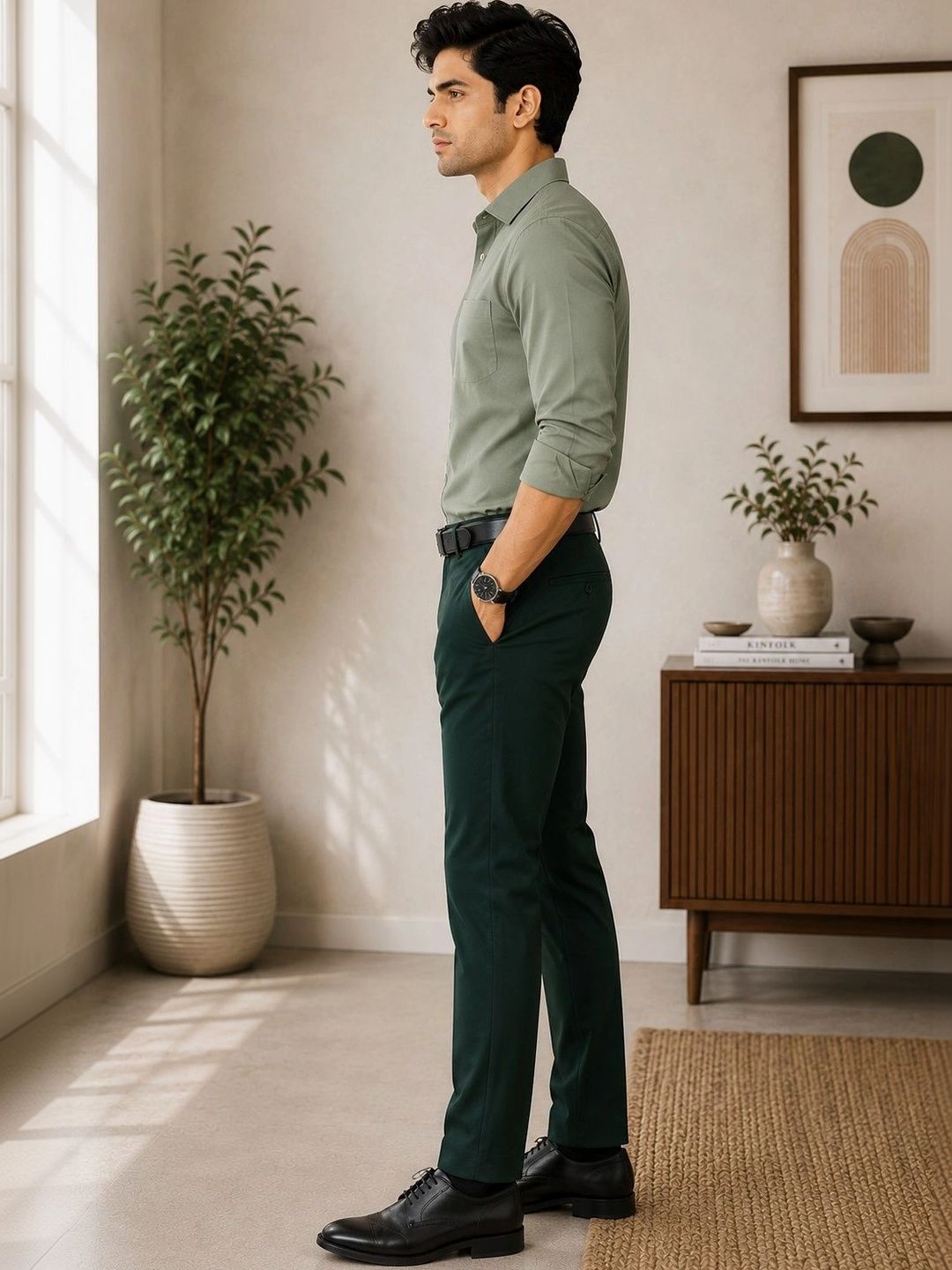 FUBAR Men Easy Wash Pleated Trousers-picture-57