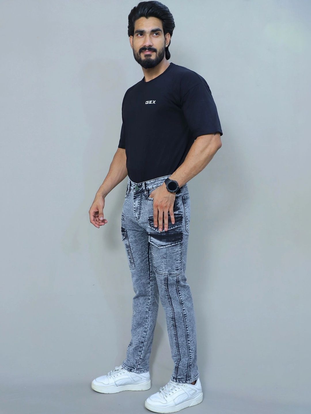 GEX Men Regular Fit Mid-Rise Jeans-picture-14