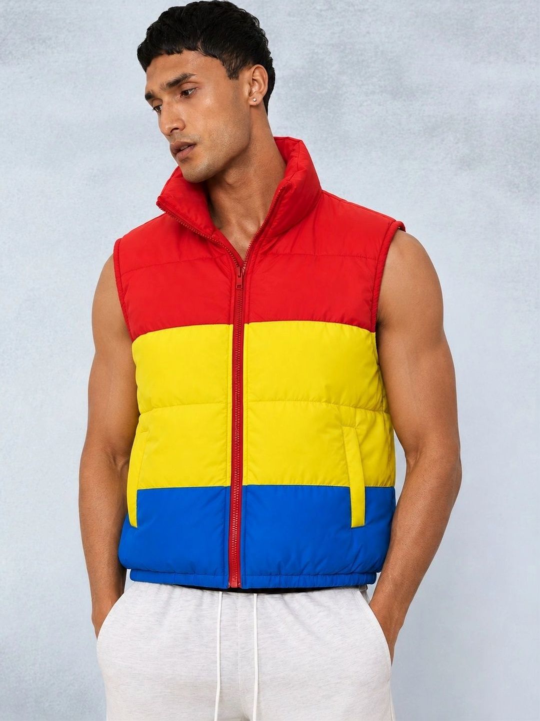 1FIT Men Colourblocked Lightweight Puffer Jacket-picture-58