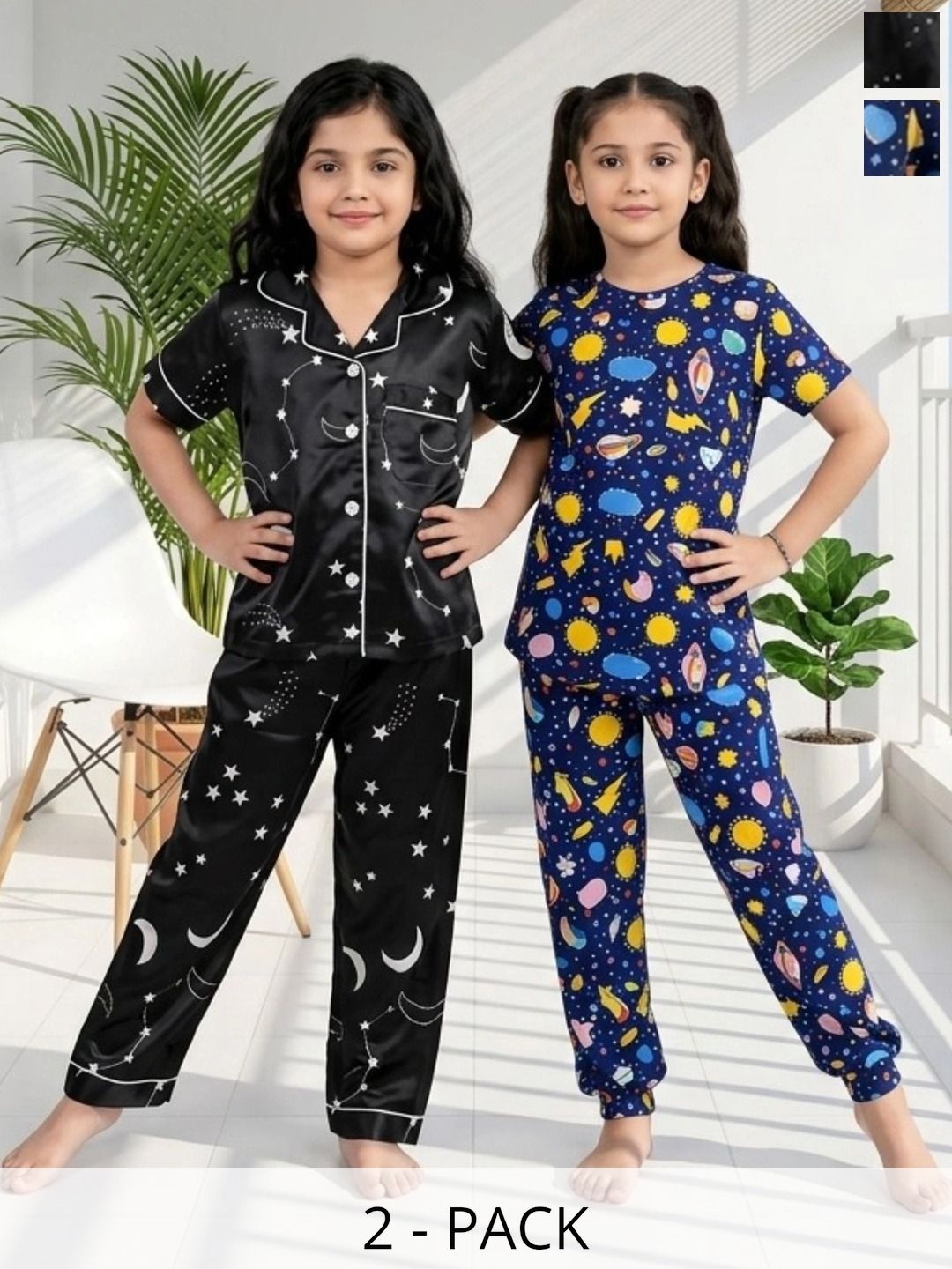 BAESD Girls Printed Short Sleeves Nightdress-picture-12