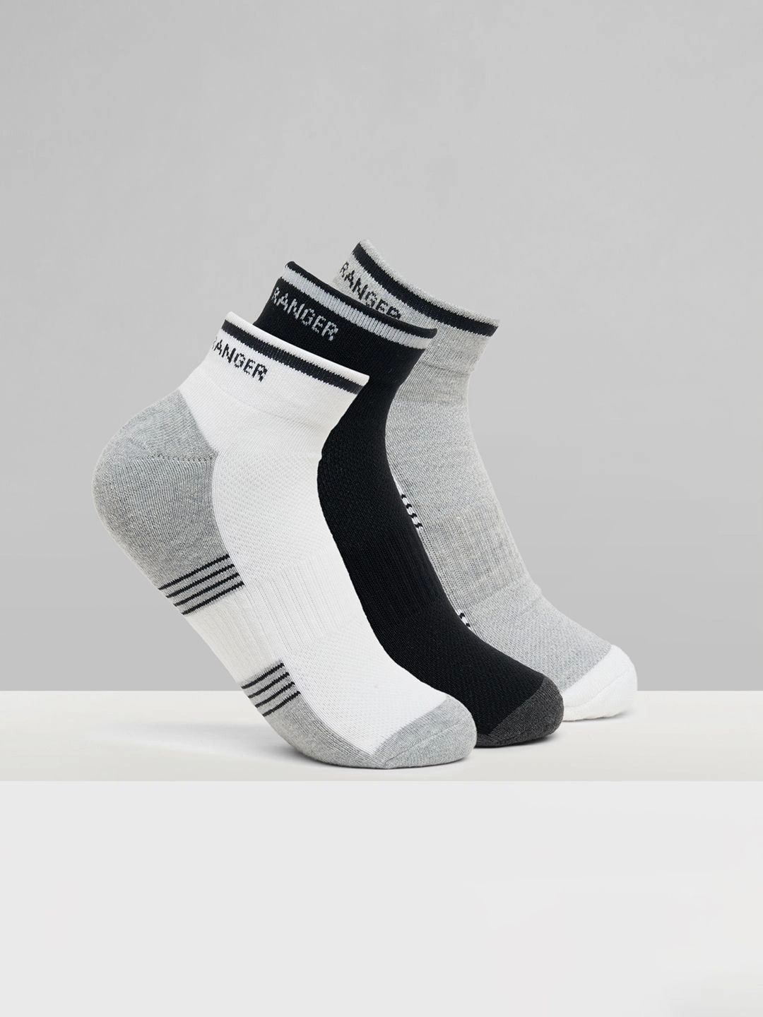 Urban Ranger by pantaloons Men Pack of 3 Cotton Blend Assorted Patterned Above Ankle Socks-picture-20
