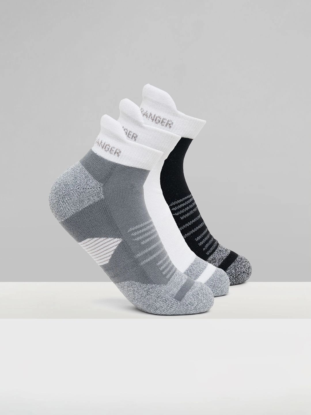 Urban Ranger by pantaloons Men Pack of 3 Cotton Blend Assorted Patterned Ankle Length Socks-picture-24