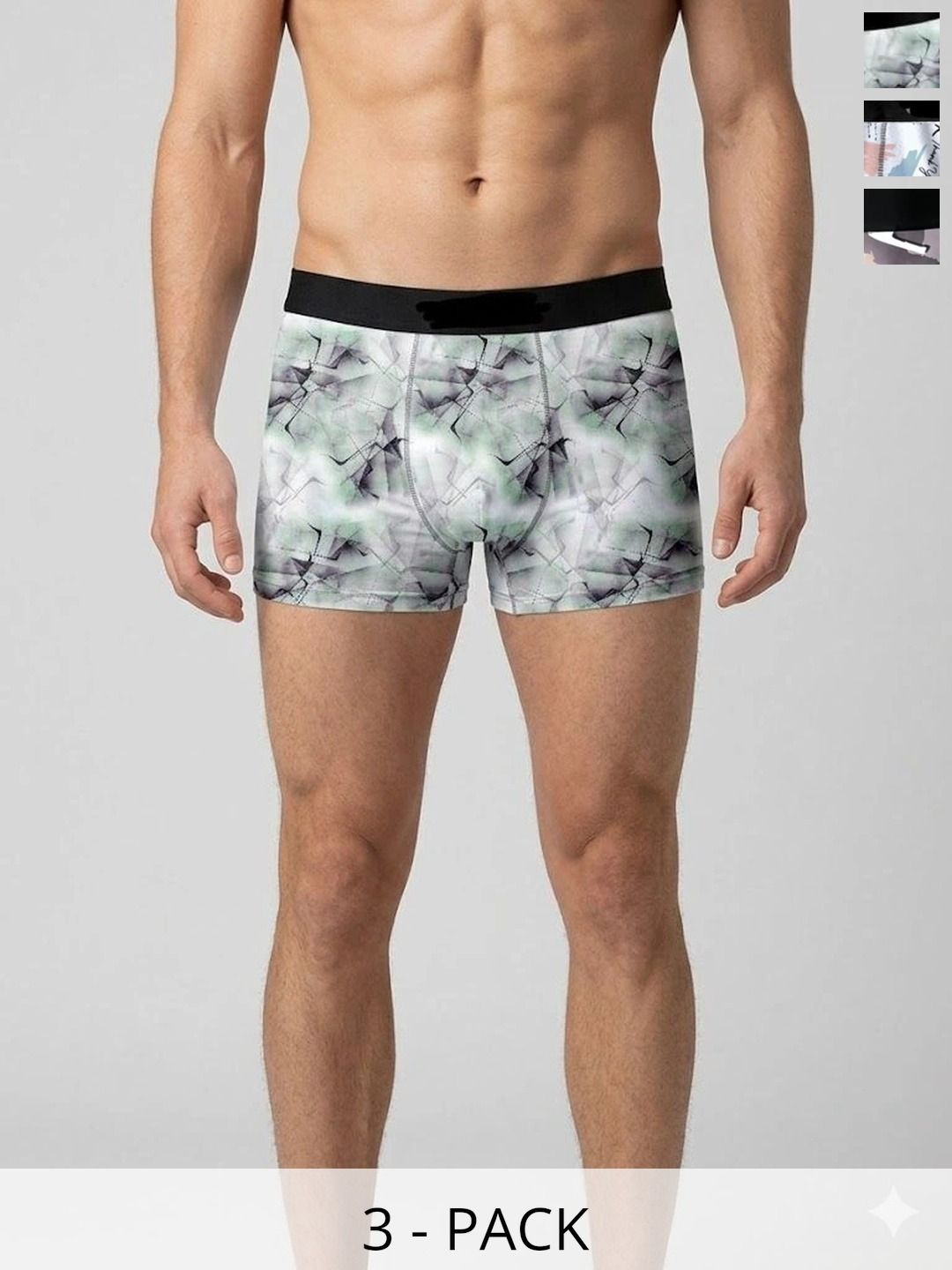 JISHVA Pack of 3 Printed Trunks-picture-26