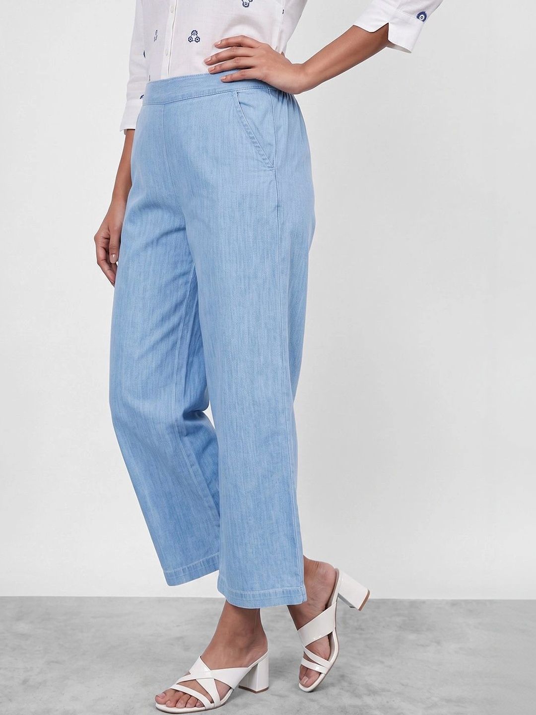 Colour Me by Melange Women Easy Wash Trousers-picture-43