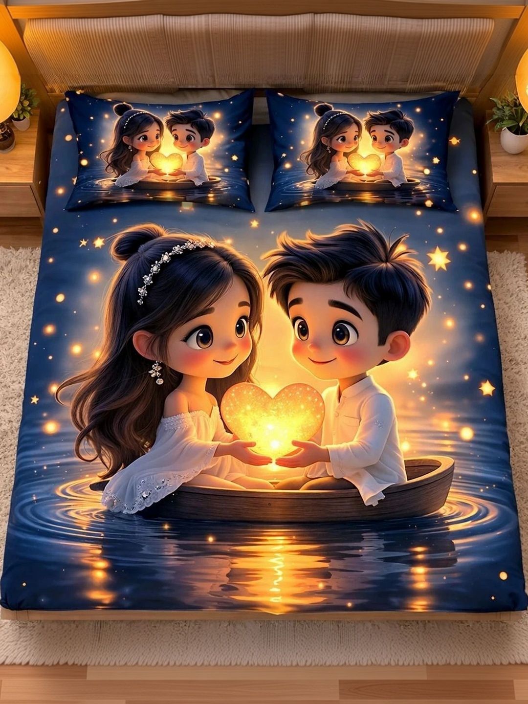 Supreme Home Collective Bedsheet with 2 Pillow Covers-image-46