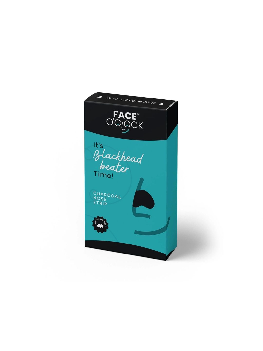 Face O'Clock Set Of 10 It's Blackhead Beater Time Charcoal Nose Strips-image-5