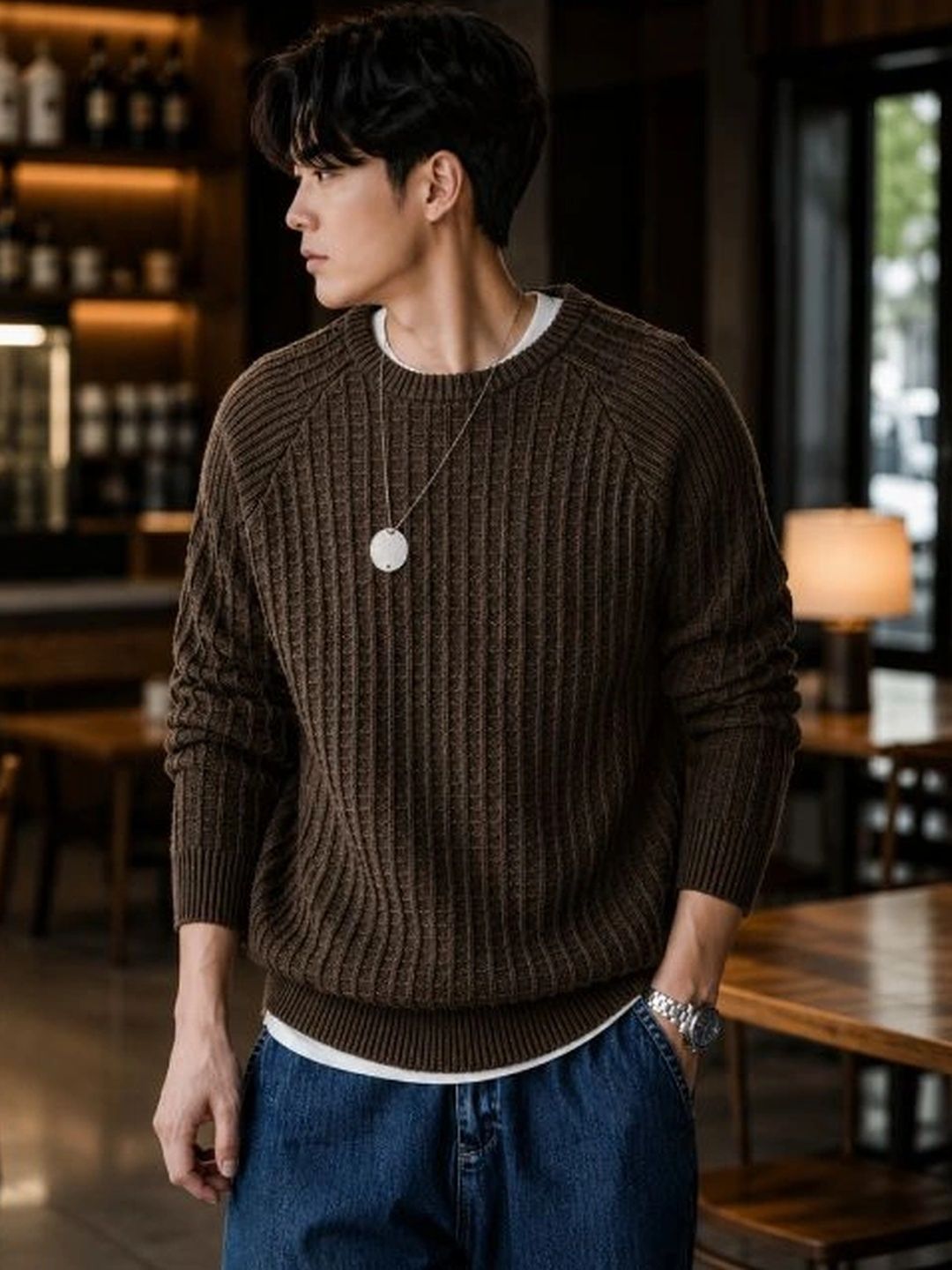 fashlook Men Ribbed Woollen Pullover-picture-55