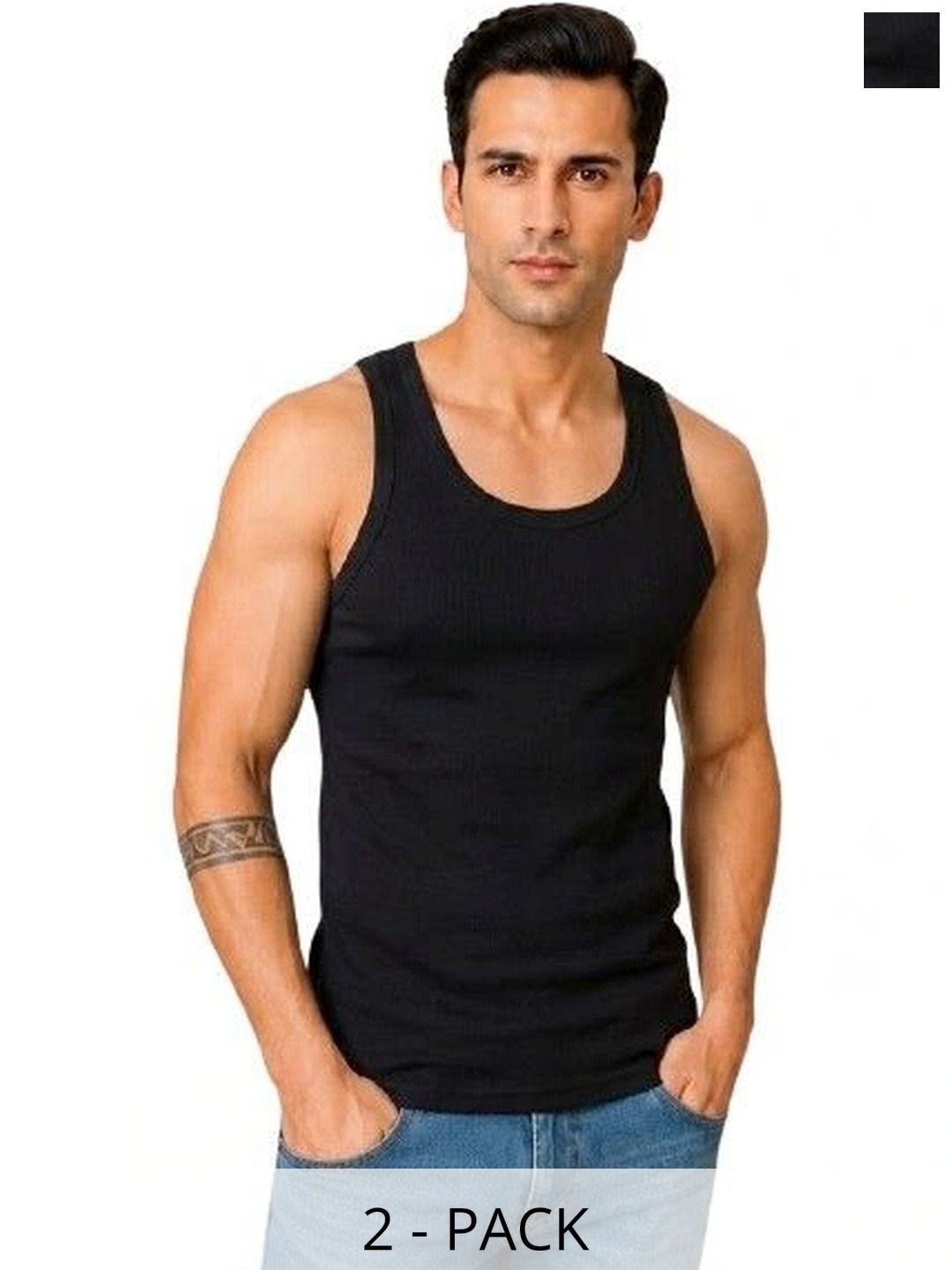 Kothari Pack of 2 Cotton Undershirt-picture-45