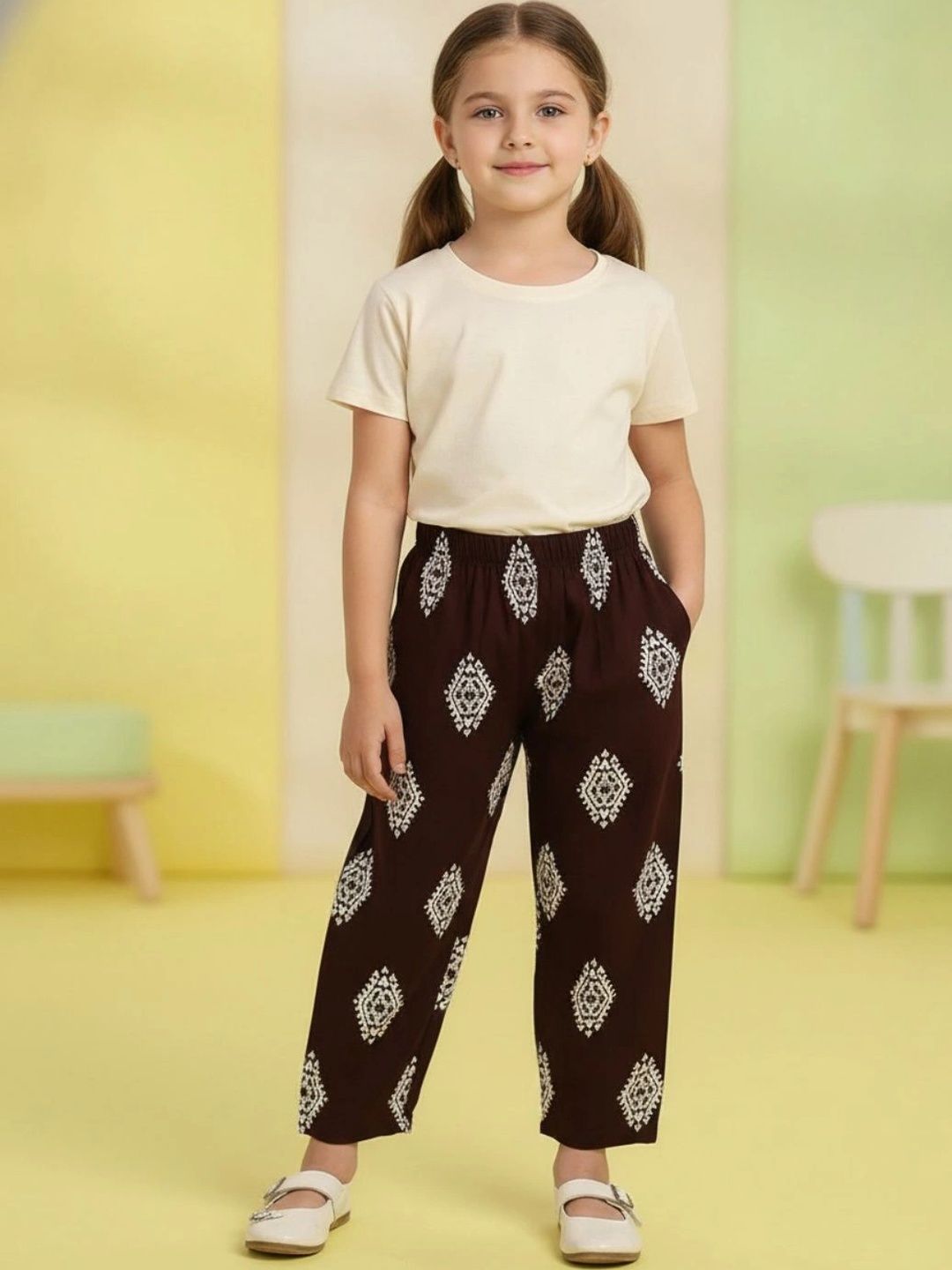 V-Mart Girls Ethnic Motifs Printed Cropped Ethnic Palazzos-picture-35