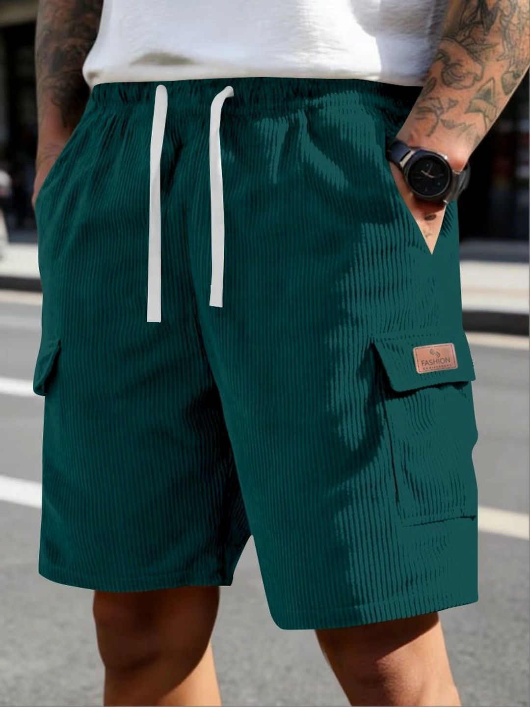 HAPPY KHAJANA Men Cargo Shorts-picture-10