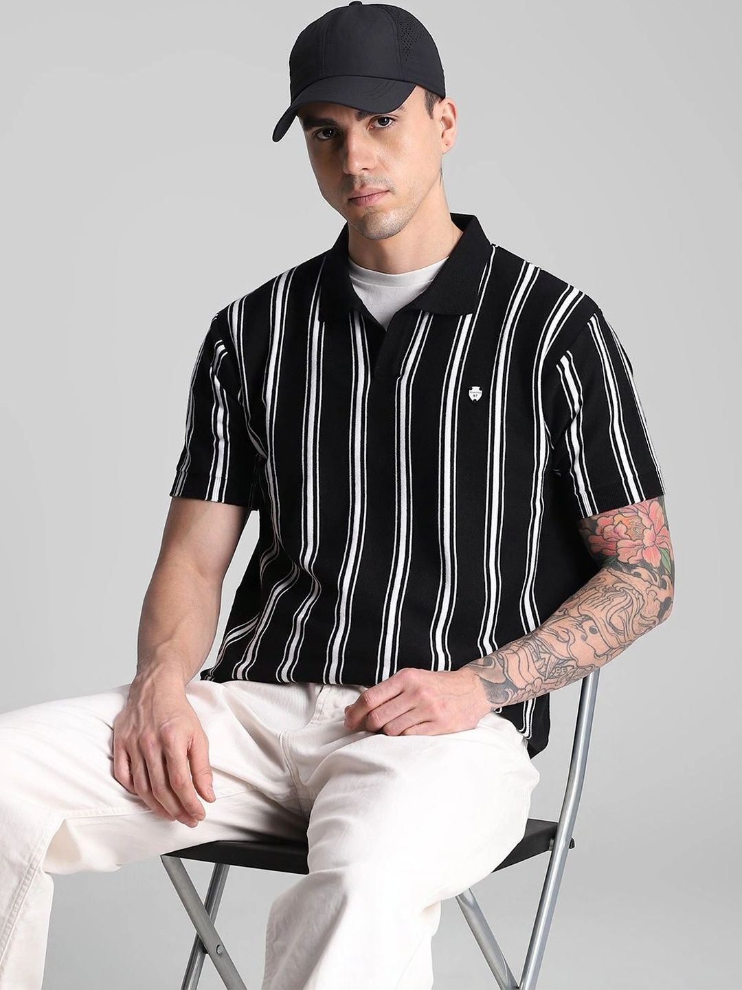 Klub Fox Men Striped Polo Collar T-shirt-picture-47
