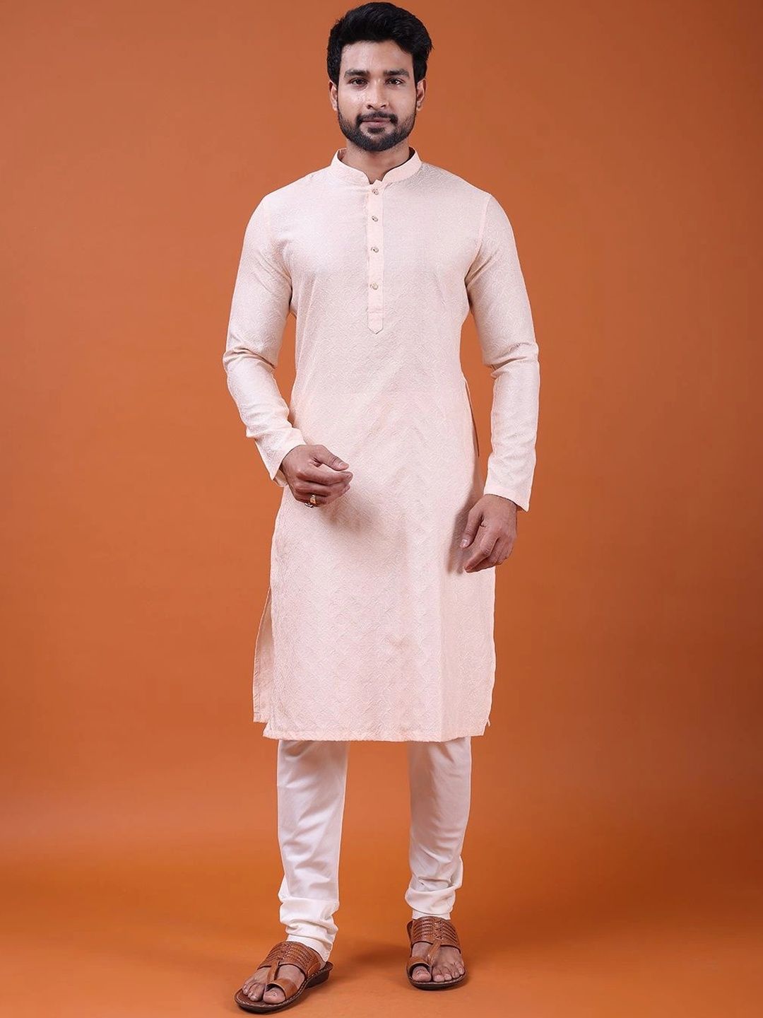 ZOIS Men Ethnic Motifs Regular Kurta with Pyjamas-image-13