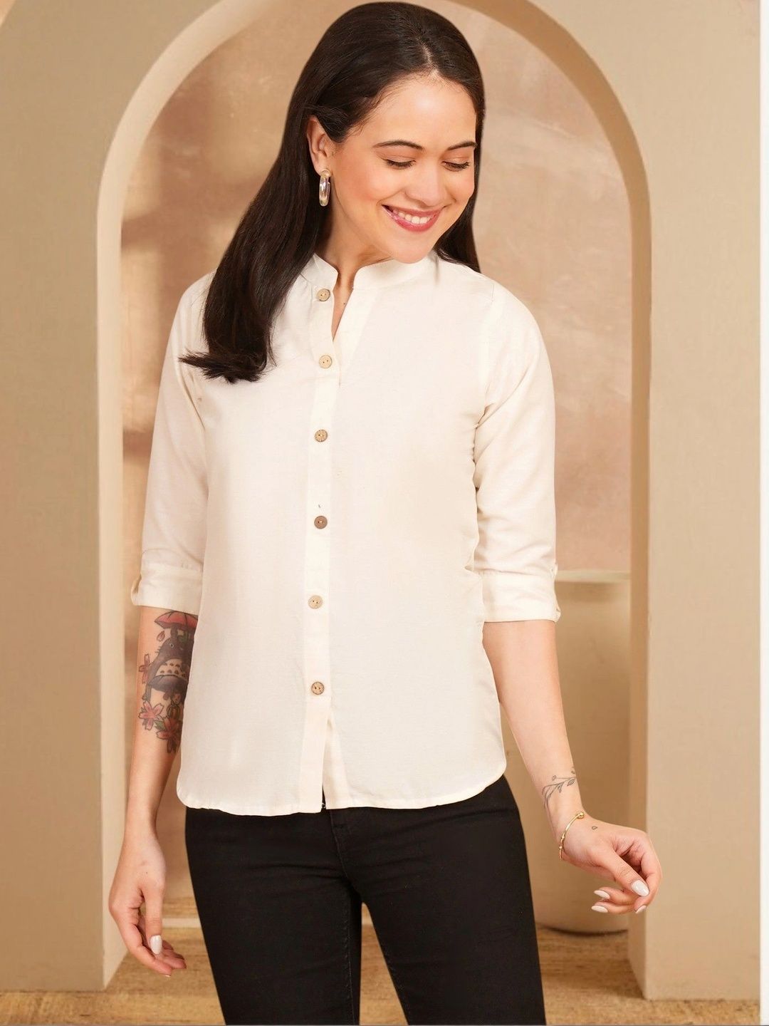 Anouk Rustic Pure Cotton Blend Khadi Kurti-picture-34