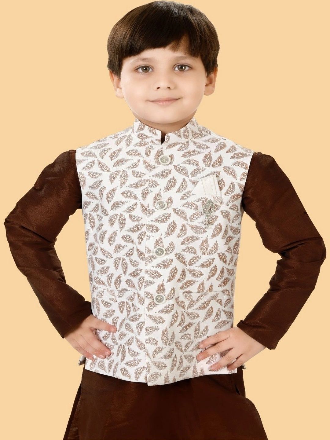 NoorEthnic.Co Boys Open Front Jacket-picture-29