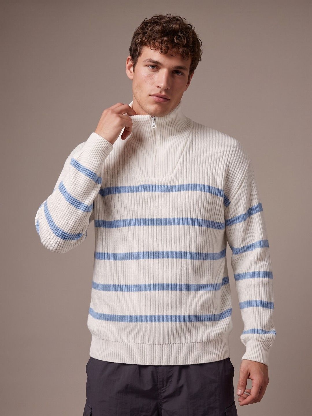 glitchez Striped Relaxed Fit Pullover-picture-44