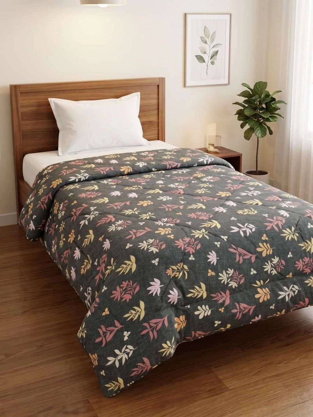 MAFATLAL Multicoloured Floral Microfiber 120 GSM Quilt-picture-39