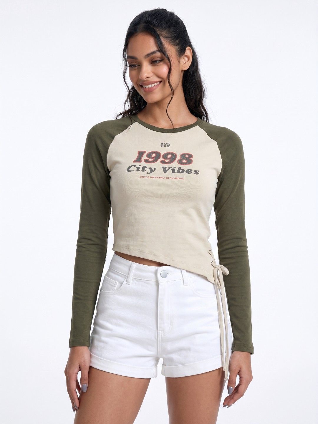 glitchez Typography Print Crop Top-picture-37