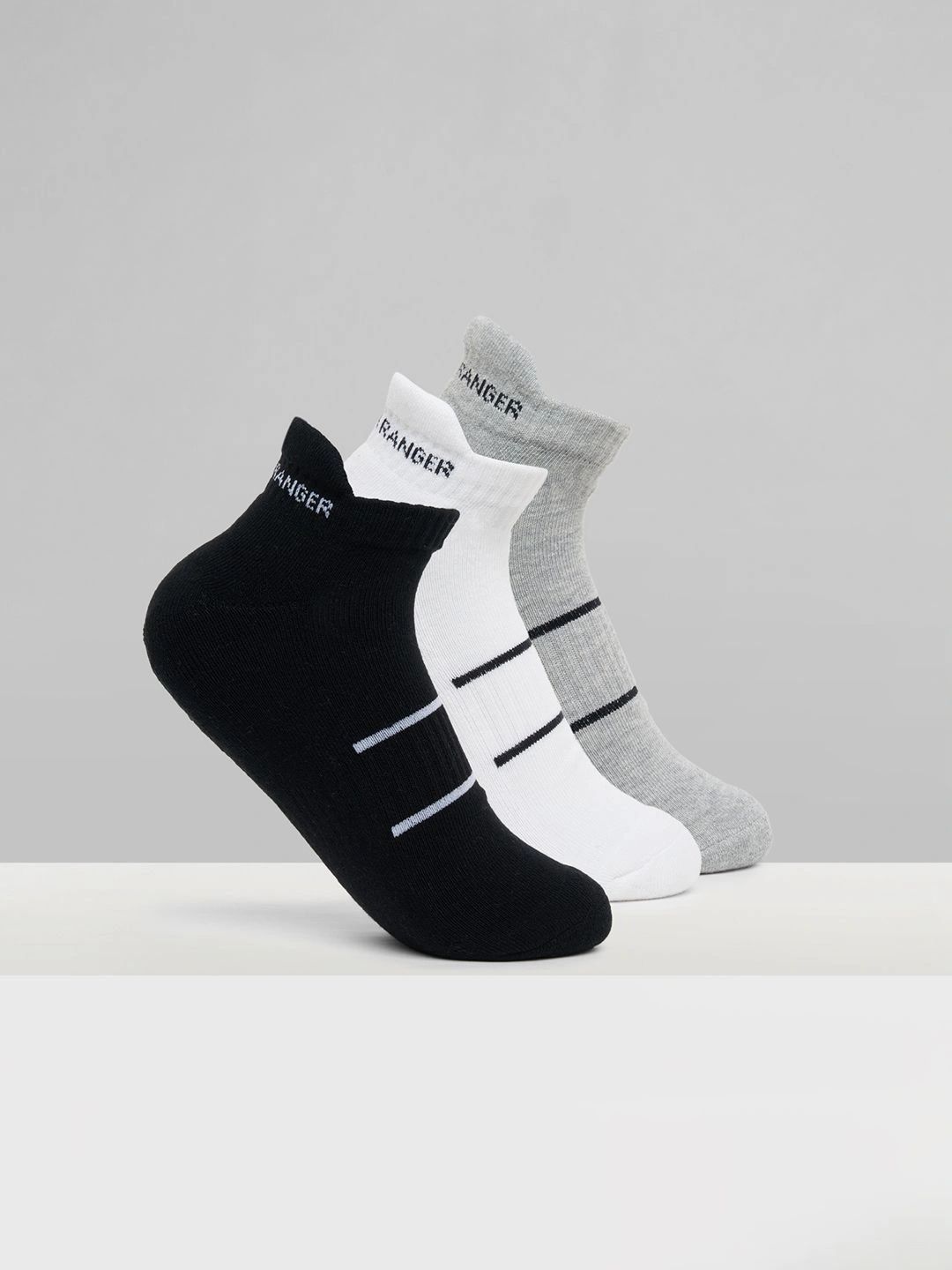 Urban Ranger by pantaloons Men Pack of 3 Cotton Blend Assorted Patterned Ankle Length Socks-image-48