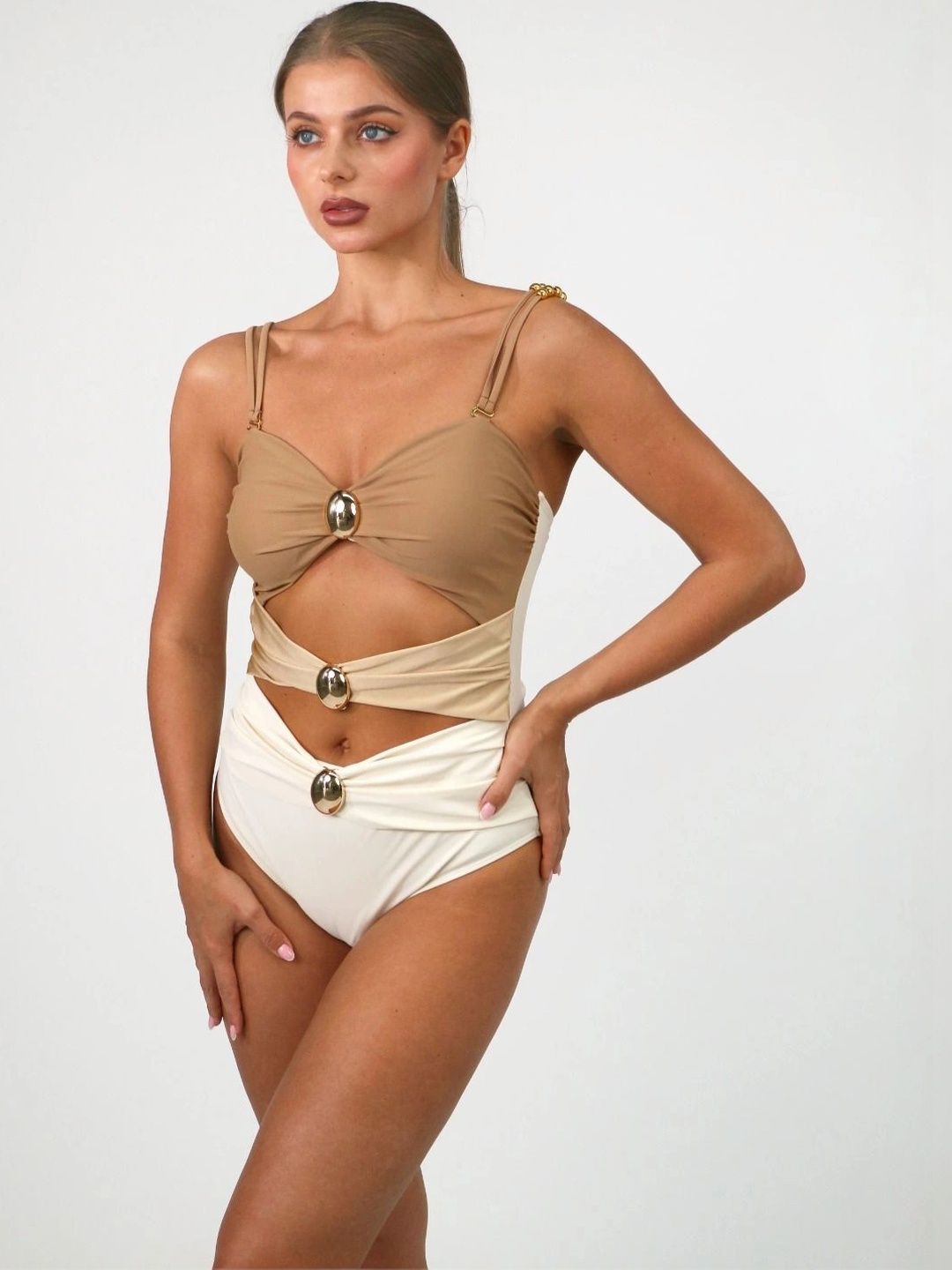 AARAM Monokini Swim Bodysuit With Sarong-image-36
