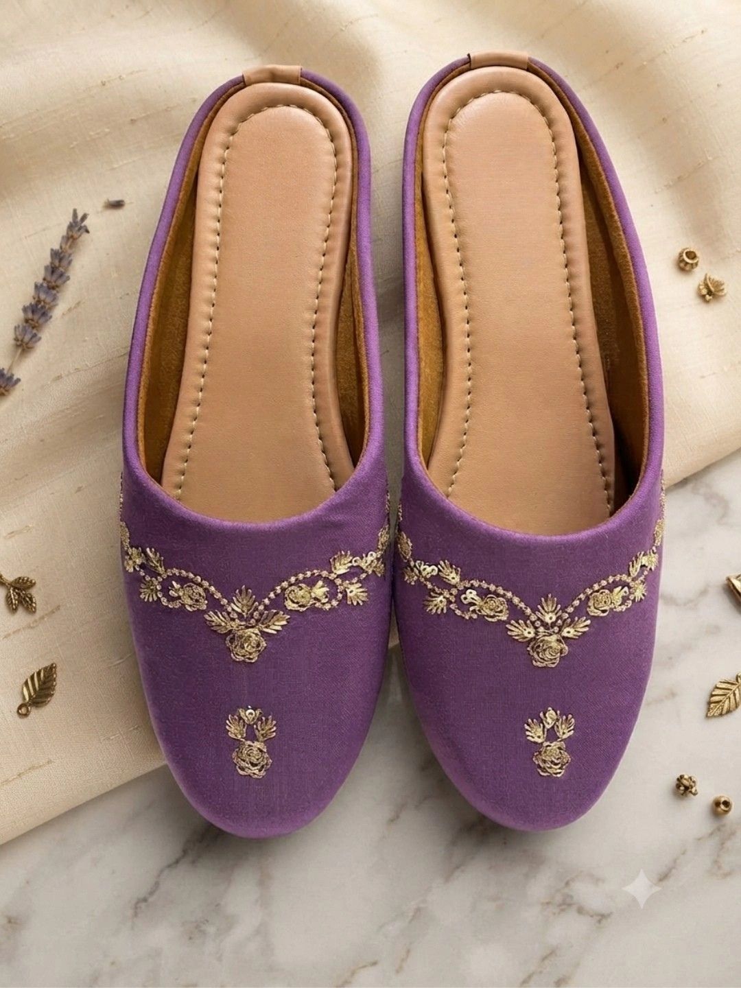Anouk Women Embellished Ethnic Mules with Embroidered Flats-image-48