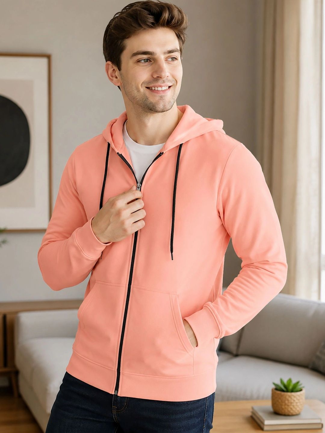 SZN Men Fleece Lightweight Open Front Jacket-picture-39