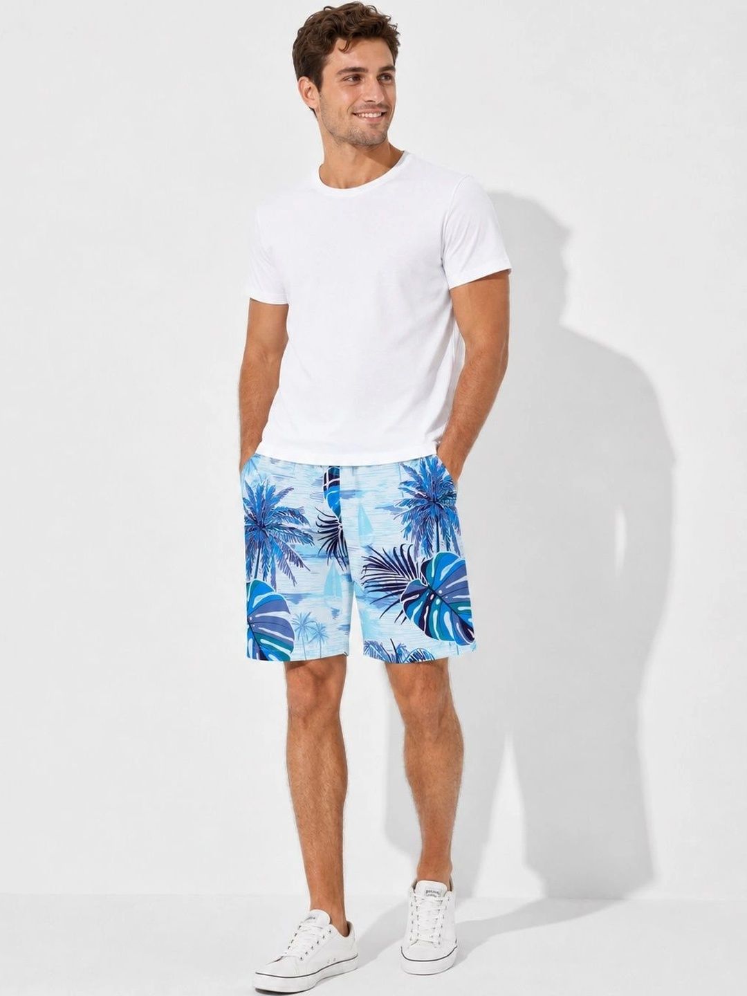 LERIYA FASHION Men Floral Printed High-Rise Shorts-picture-40