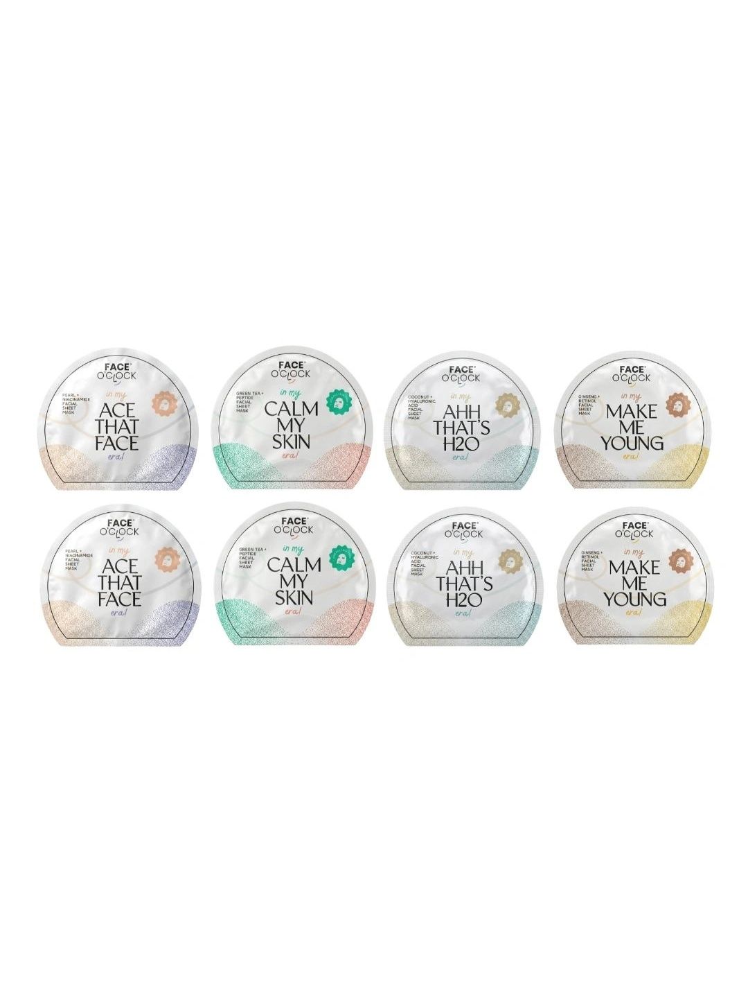 Face O'Clock Set Of 8 Facial Sheet Mask-image-3