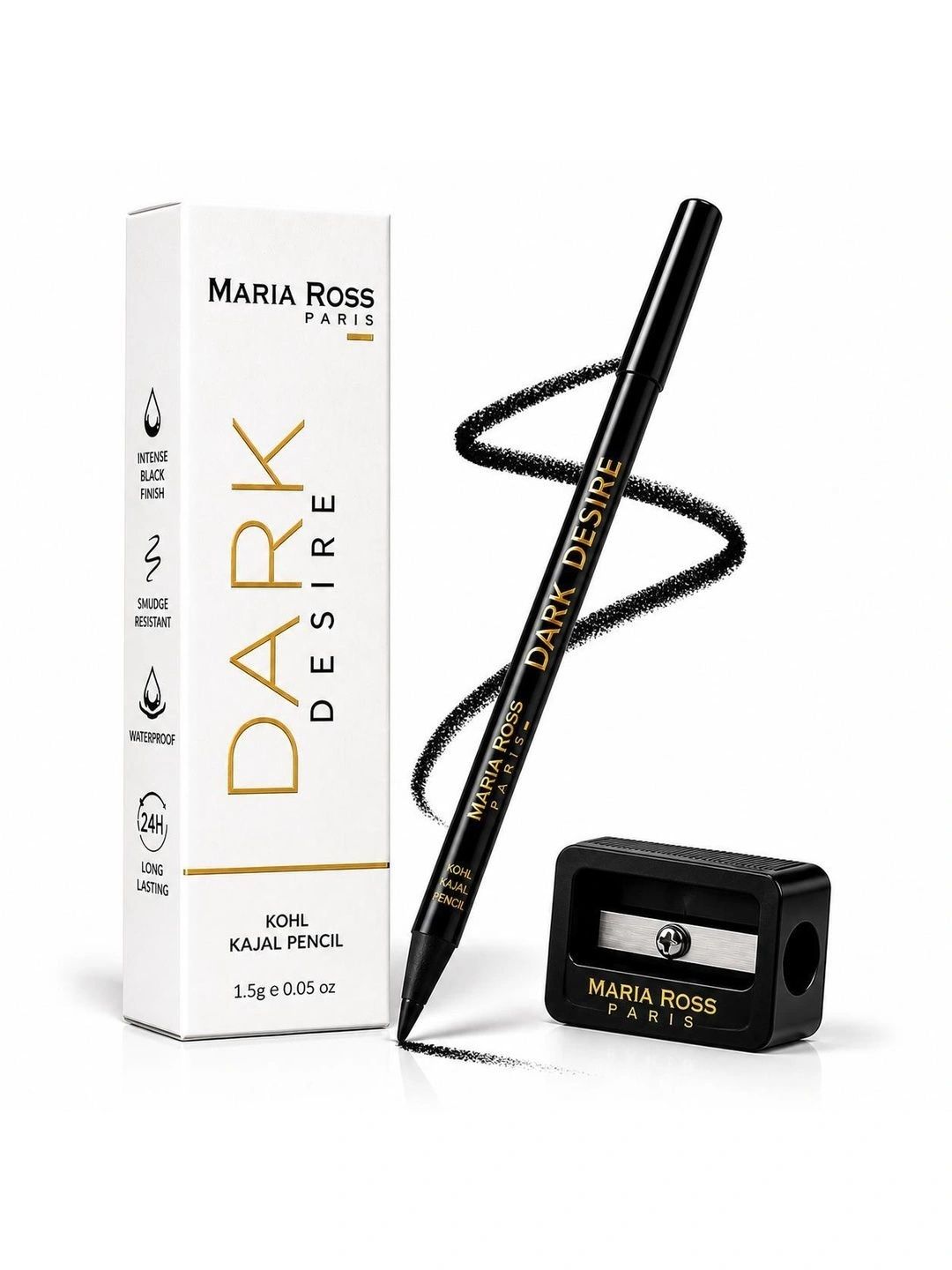MARIA ROSS PARIS Dark Desire Long Lasting Kajal - 1.5 g - Black-image-10