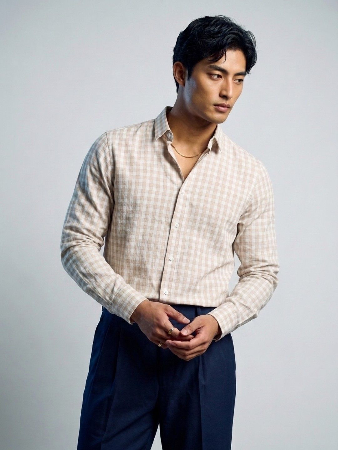 OvrWrk Button-Down Collar Checked Casual Shirt-image-21