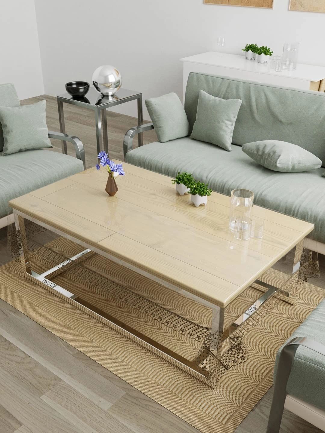 Myntra Elegant Homes Brown Waterproof 4-Seater Table Cover with Embroidered details-picture-33