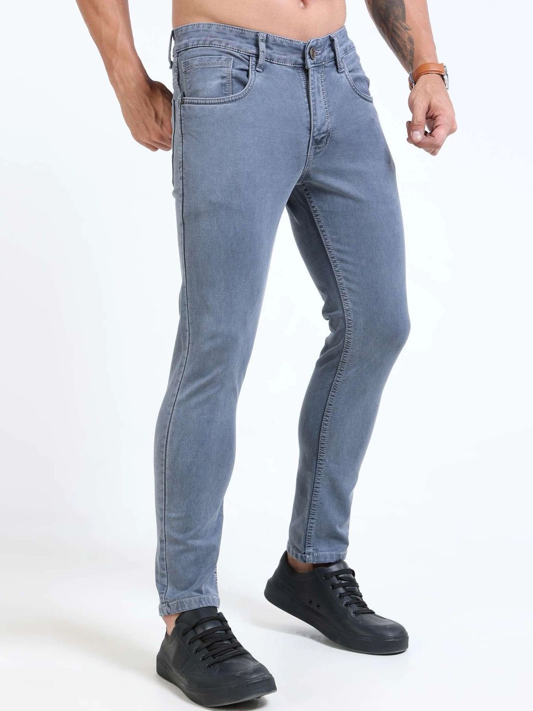 Global Jeans Men Regular Fit Mid-Rise Jeans-picture-15