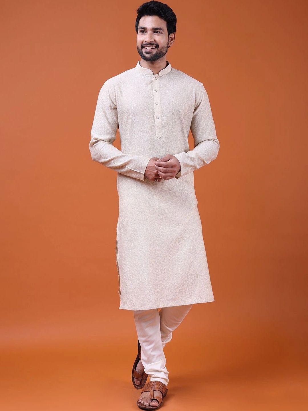 ZOIS Men Ethnic Motifs Regular Kurta with Churidar-picture-13