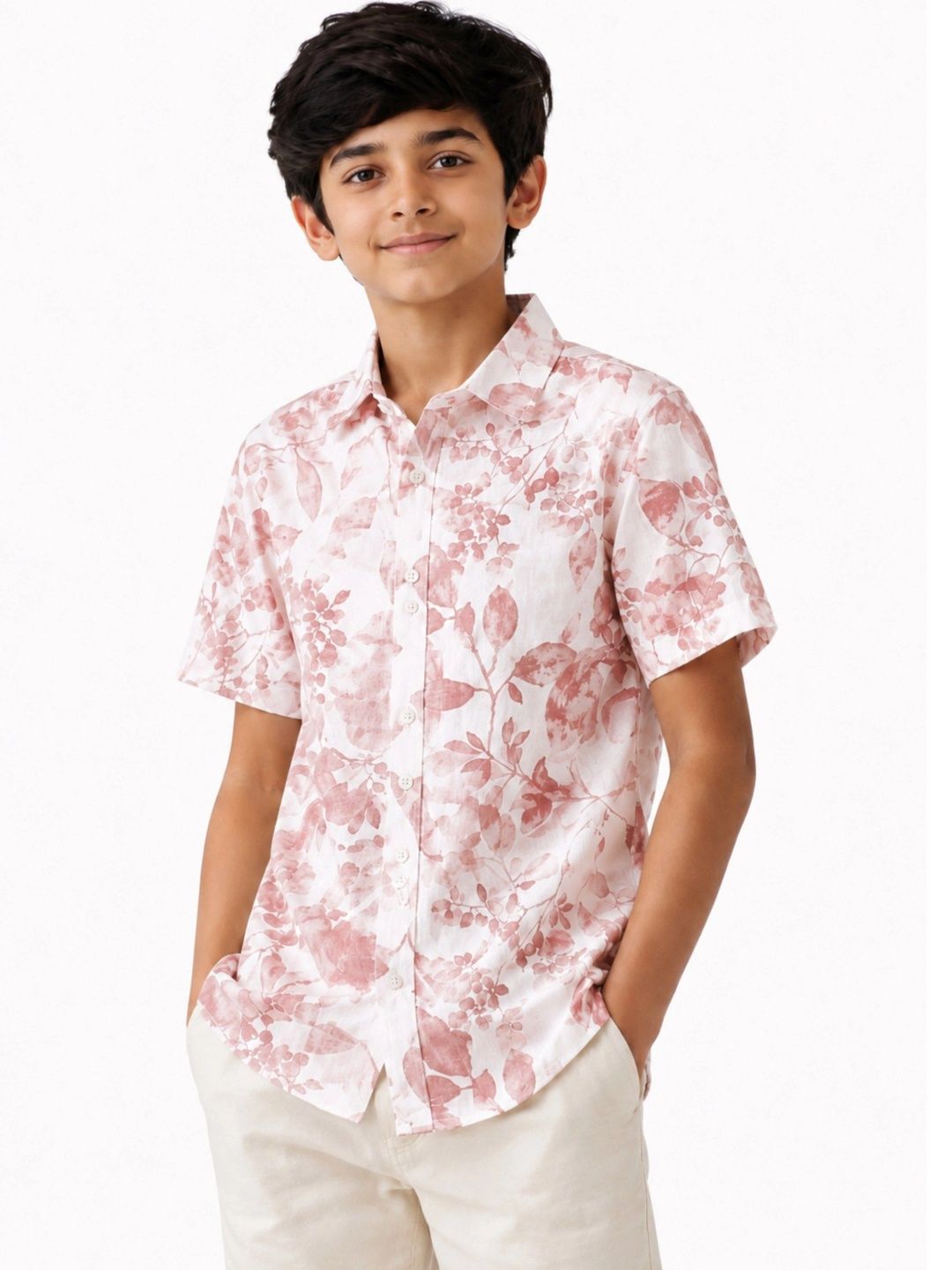 ZAKAR STYLE Boys Classic Floral Printed Casual Shirt-picture-48