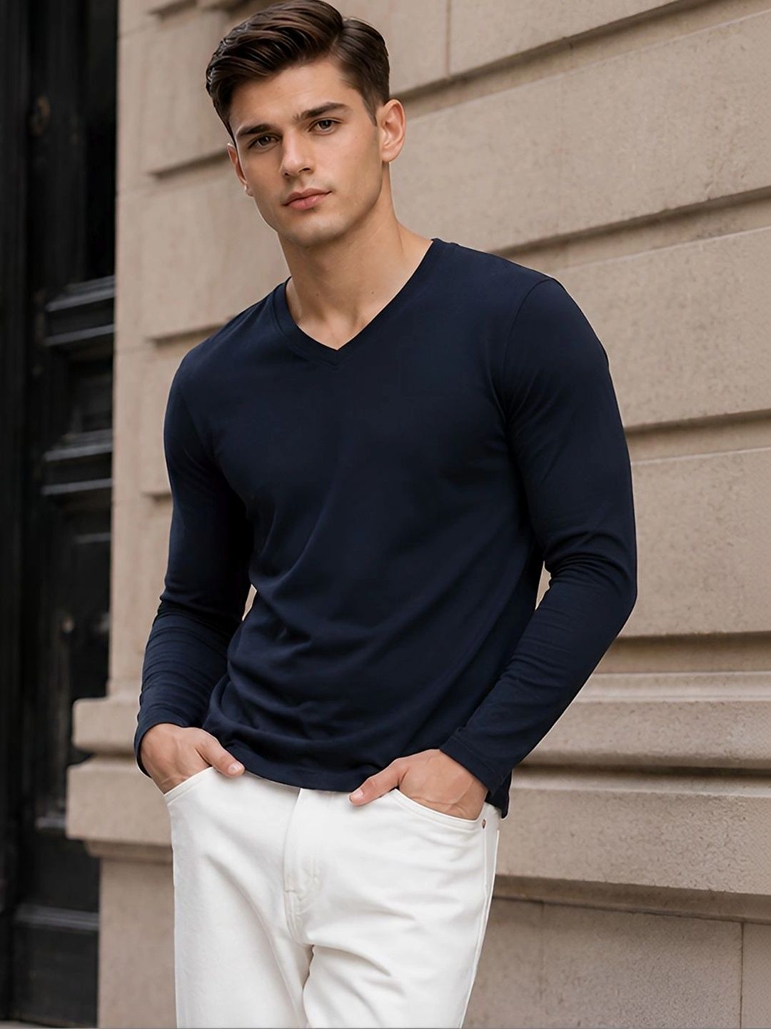 FBAR Men V-Neck T-shirt-picture-26