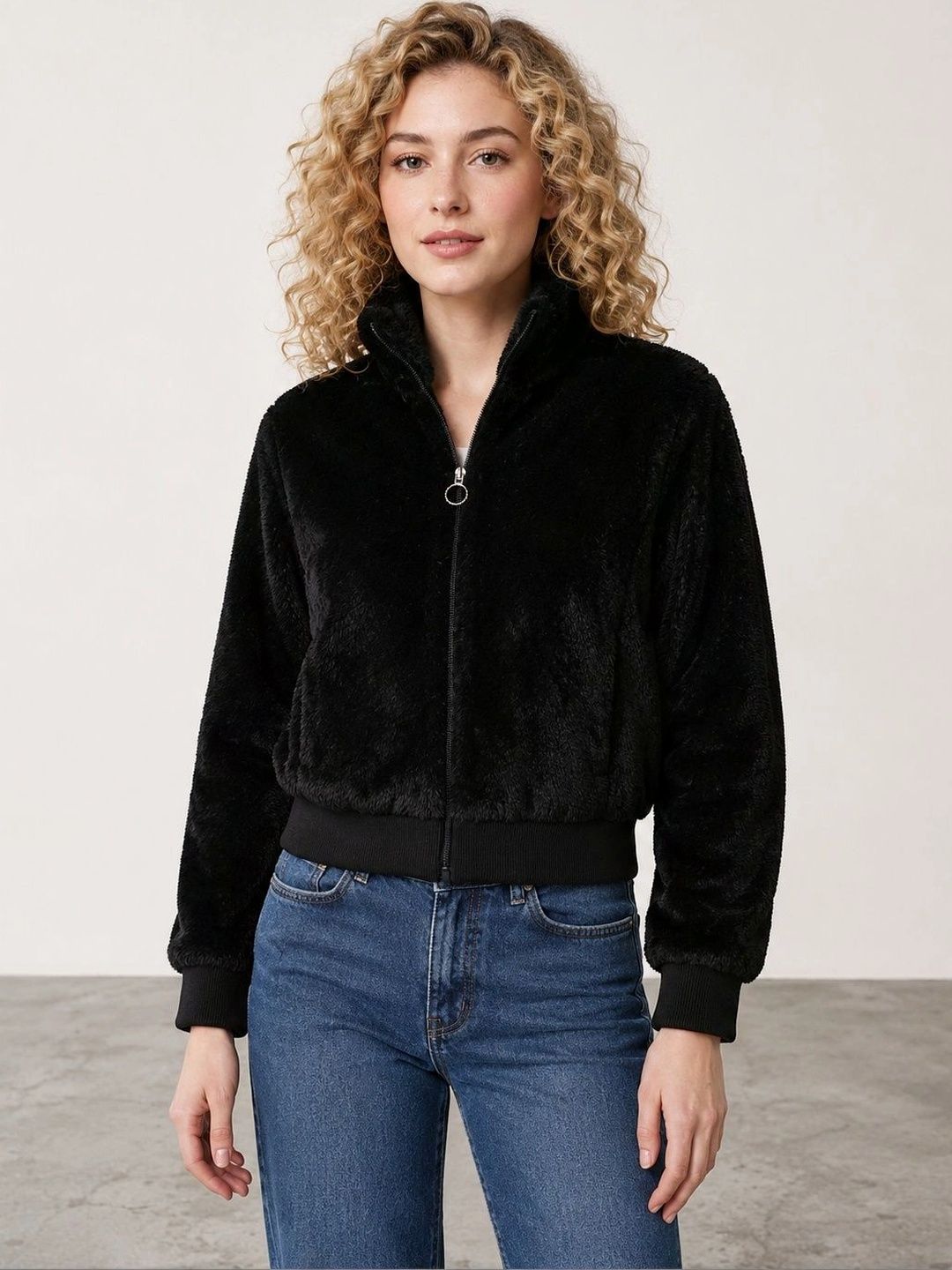 Muhuratam Women Woollen Bomber Jacket-picture-17