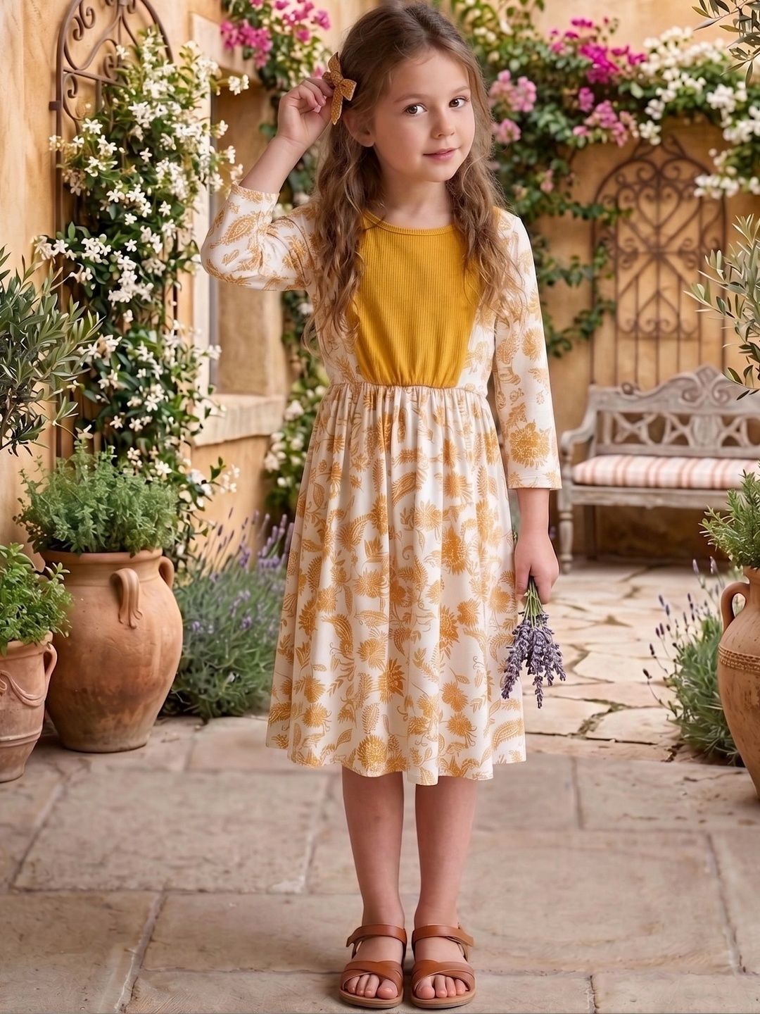 BAESD Floral Print A-Line Dress-picture-44