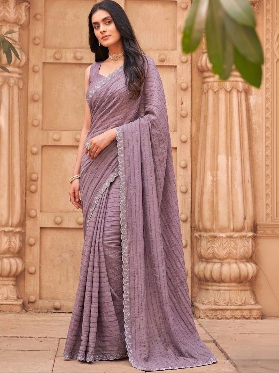 Sitanjali Embroidered Silk Blend Saree-picture-11