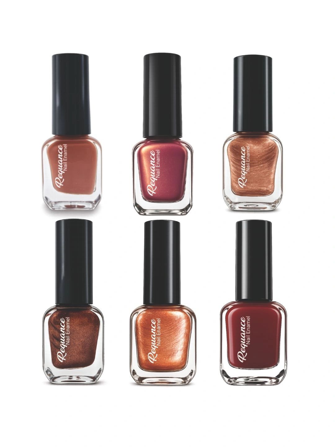 REQUANCE 6-Pcs Nail Polish-6ml Each - Peach-Mauve-Brownish-Bronze-Copper-Burnt Cherry-image-19