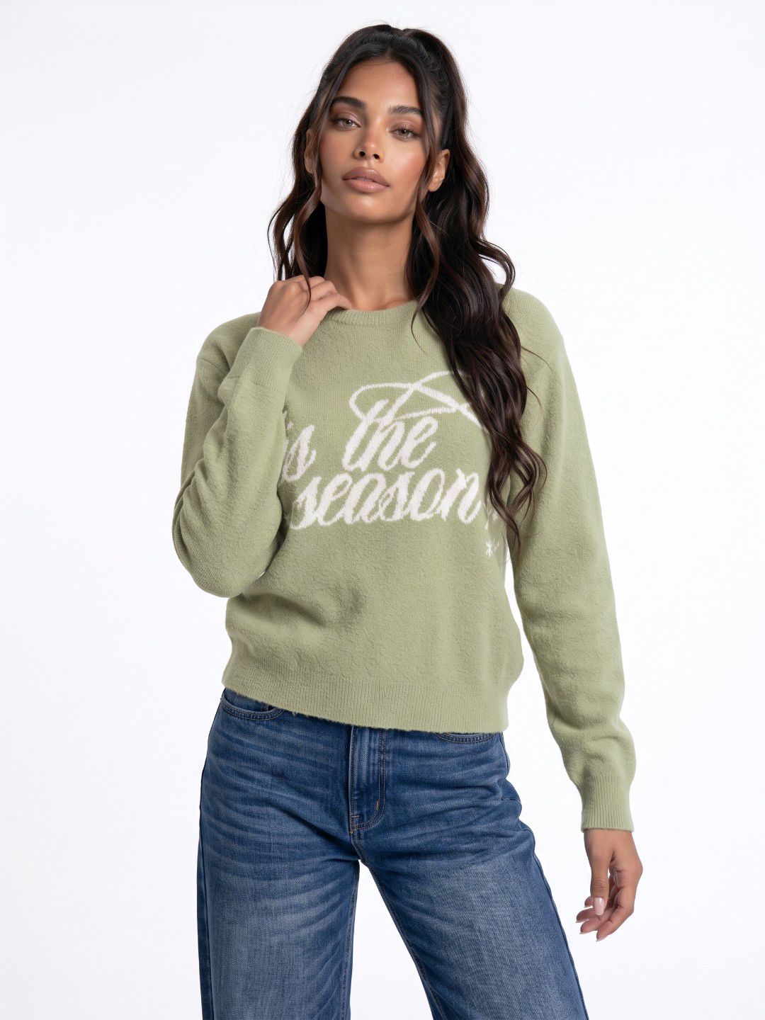 glitchez Typography Printed Relaxed Fit Knitted Pullover-picture-16