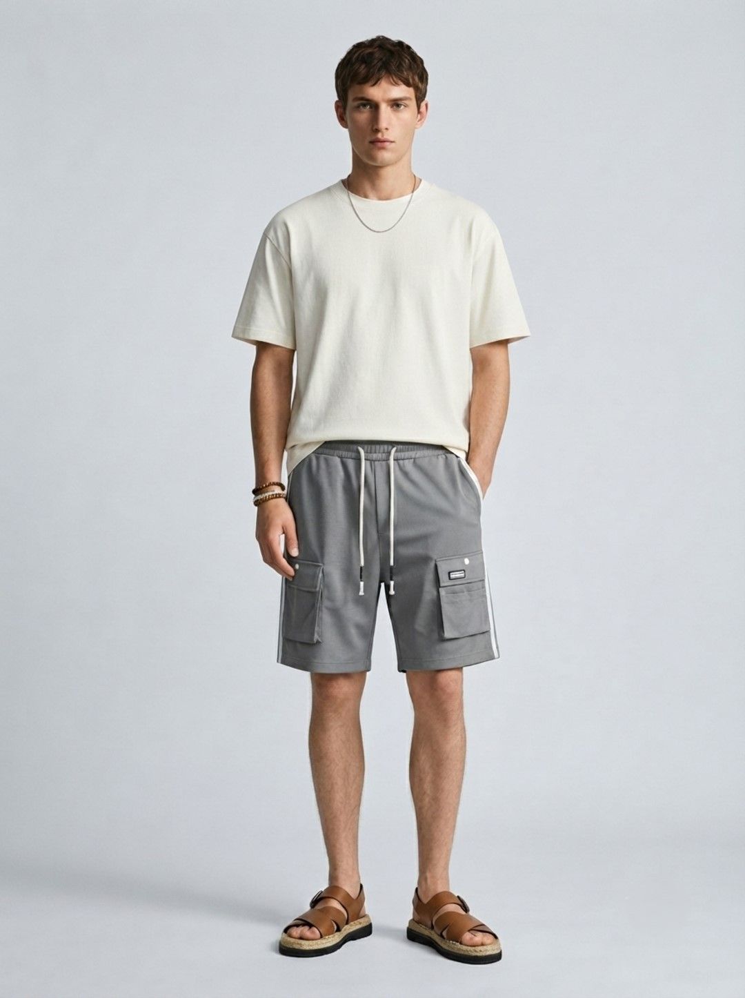 Suo Men Training or Gym Cargo Shorts-picture-22