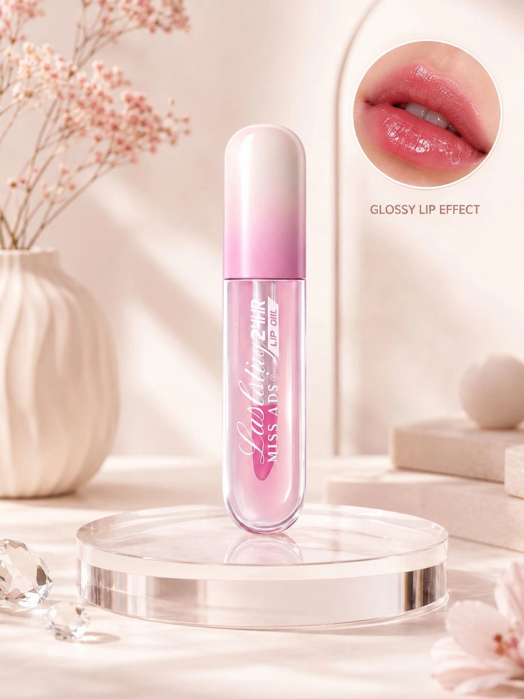 MISS ADS Glossy Lip Tint - 6 ml - MALT01 - Pink-picture-49